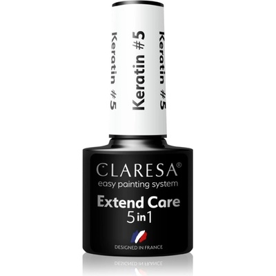 Claresa Extend Care 5 in 1 Keratin основен лак за нокти с гел с подхранващ ефект цвят 5 гр