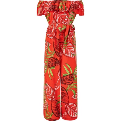 Mela London Women's Bardot Jumpsuit - Red
