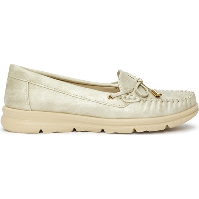 Seastar Golden comfortable moccasins made of faux leather krémová