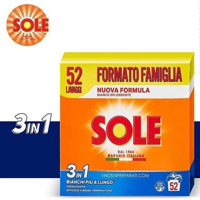 SOLE 3in1 Bianchi pio a lungo Прах за пране 2.6кг 52пр (2585)