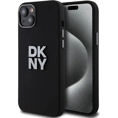 DKNY Кейс DKNY Liquid Silicone Metal Logo за iPhone 15 Plus / 14 Plus, черен (3666339265304)