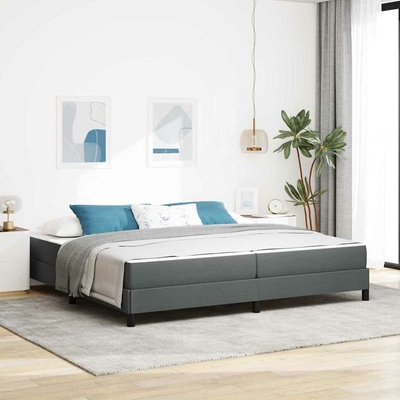 zahrada-XL 3398515 Postel s boxspringem s matrací Tmavě šedá textil