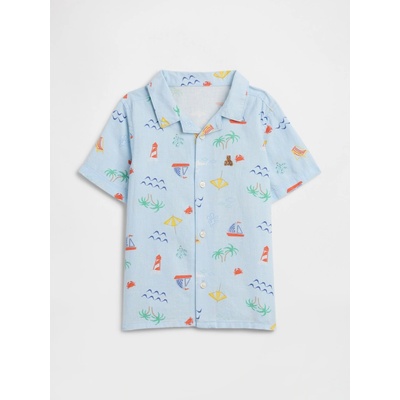 GAP Baby košeľa Brannan Bear modrá