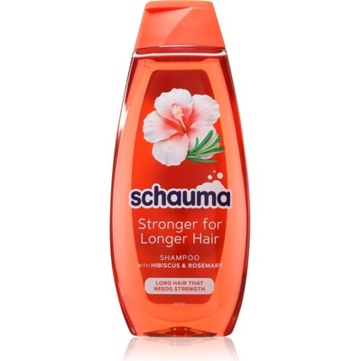 Schwarzkopf Schauma Stronger For Longer Hair posilující šampon pro dlouhé vlasy Hibiscus & Rosemary 400 ml