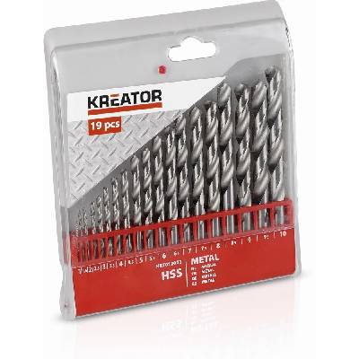 Kreator KRT012003 - 19 ks HSS Vrtáků do kovu 1-10 mm KRT012003