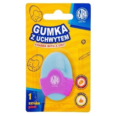 ASTRA oválna guma s úchopom blister mix farieb 403022005