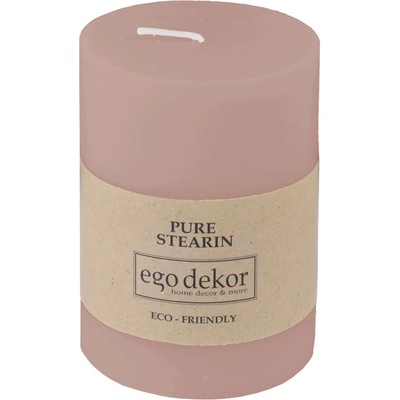 Ego dekor Прахово розова свещ Friendly, време на горене 37 ч. Eco - Eco candles by Ego dekor (ZBC-3771044)