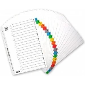 Elba CARDBOARD BLADES A4 MYLAR WITH COLORFUL ALPHABETIC A-Z ELBA 100204595