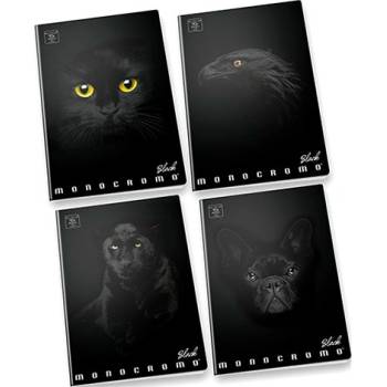 Patria Пигна: Monocromo Black тетрадка на линии - A4, 81-38, различни видове (P1111-0386)