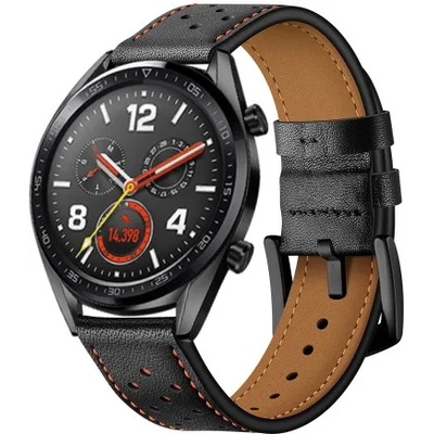 Кожена каишка Leather Deluxe за Huawei Watch GT 46mm /Huawei Watch GT2 46mm/Huawei Watch GT2 Pro 46mm/Huawei Watch 3/Samsung Watch 46mm/Amazfit