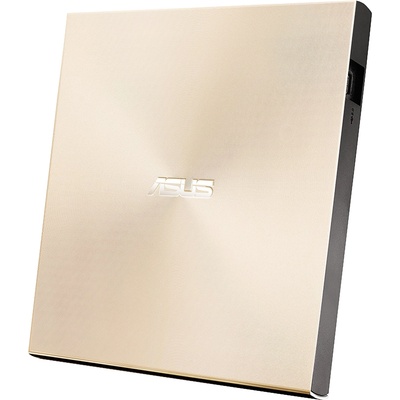 ASUS ZenDrive U9M USB-C external Ultra SLIM DVD burner (incl. USB-C cable, burning software & Nero backup app), for Apple MacBooks and Windows PCs/notebooks, USB 2.0, gold - 90DD02A5-M29000