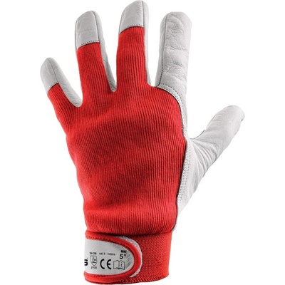 CANIS SAFETY a. s Cxs mike / Детски комбинирани ръкавици - червено/бели 5 (321001425005)
