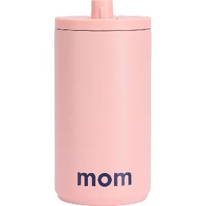 Design Letters Чаша за пътуване Design Letters Mom 350 мл розова (30101019POPINMOM)