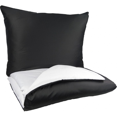 Brotex obliečky Satén UNI DUO čierna/biela 220x220 70x90