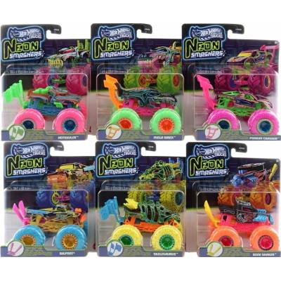 Mattel Hot Wheels Monster Trucks Neon Smashers
