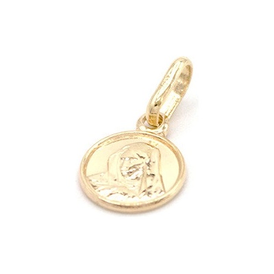 B&B Goldinvestic Zlatý přívěsek Madonka kulatá malá N4299