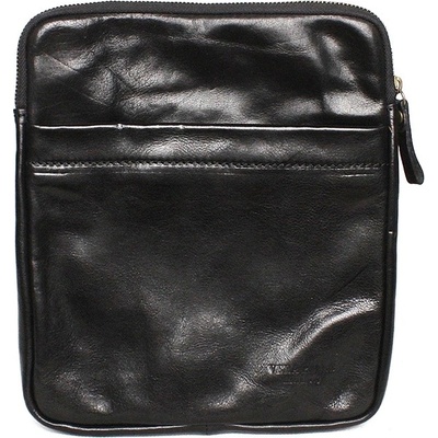 Vera Pelle no. 82 kožená středně velká Crossbody taška černá