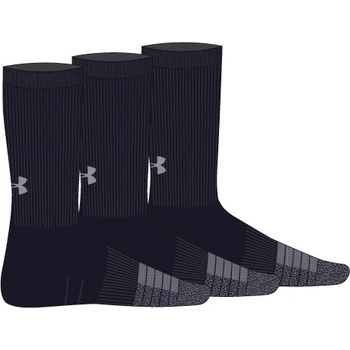 Under Armour ponožky Heatgear Crew 001BlackBlackSteel 3 pack