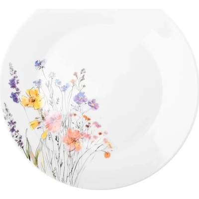 talíř d23cm mělký TULYA, luční květiny, porcelán
