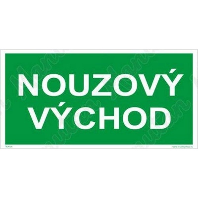 Nouzový východ, plast 400 x 200 x 1,1 mm, fotoluminiscenční