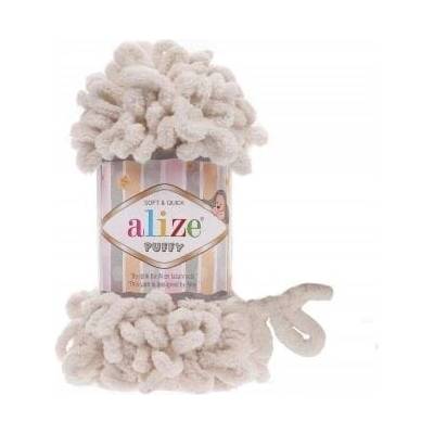 Příze Alize Puffy - 599 krémová - 9m/100g 100% mikropolyester