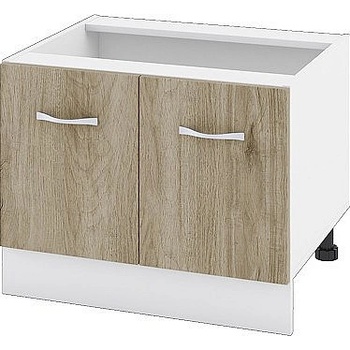 ИРИМ Долен шкаф за свободностояща фурна тип "Раховец" Сити БДА-32 бяло гладко / дъб сонома арвен 60 см