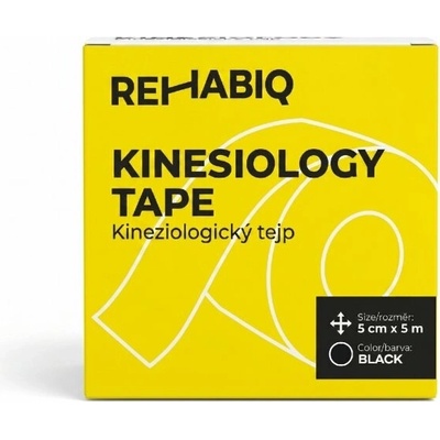 Rehabiq Kinesiology Tape čierna 5 cm × 5 m
