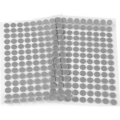 Suchý zips samolepiace kolieska (10mm) farba šedá