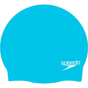 Speedo Шапка за плуване Speedo Plain Moulded Silicone Cap Swim cap - Blue / Chrome - размер One Size (581-0049-0211)