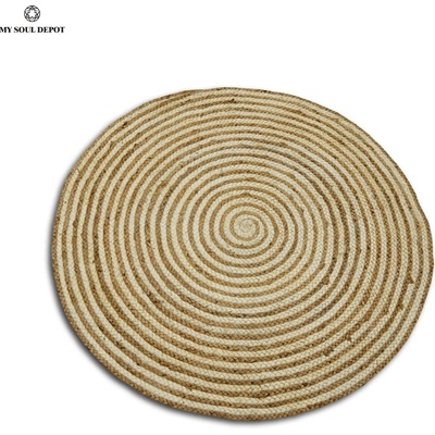 My Soul Depot Кръгъл килим от юта в рае ø150 (zp03naow150)