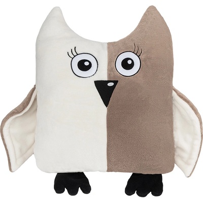 Bellatex Tvarovaný polštář Kávová Bílá 45x30