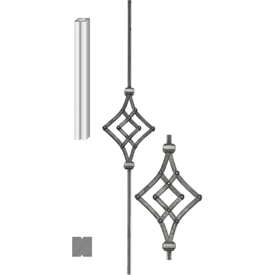 DOPREDAJ tyč 12 x 12 x 900 mm, ornament 280 x 180 mm