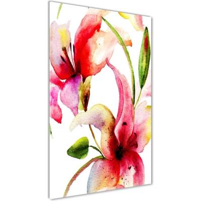 Vertikálny foto obraz sklenený Kvety ľalie 50x100 cm