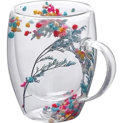 CupHup Стъклена термо чаша CupHup Lava Raw с двойно дъно, Happiness (02-21)