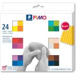 FIMO Глина, комплект, 24x25g, горима, "Soft Basic", 24 различни цвята (FM8023C241) (FM8023C241)