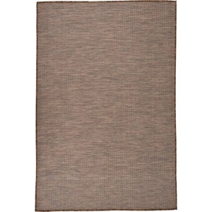 vidaXL Градински плоскотъкан килим, 120x170 см, кафяв (340788)