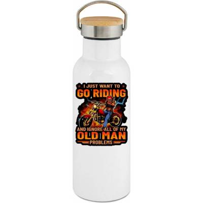 123TRIKO termoska I Just Want To Go Riding ... Biker Meme 500 ml