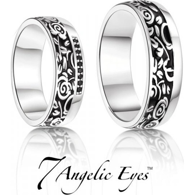 Goldpoint Stříbrné snubní prsteny 043 Ashton a Mila