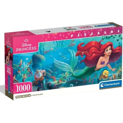 Clementoni - Puzzle The Little Mermaid panorama - 1 000 piese
