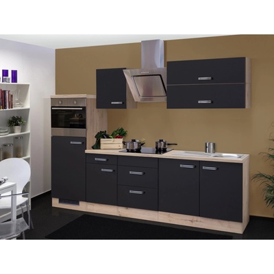Flex Well Kuchyňa Lara 220 cm/typ 3 chladnička/rúra/varná doska/digestor