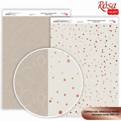 Papiere na scrapbooking Drops A4 - medené bodky