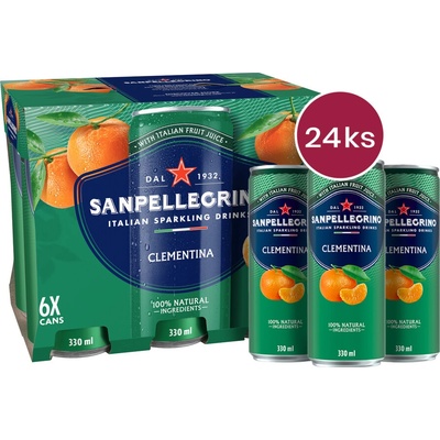 Sanpellegrino Clementina Mandarinková šťáva v plechovce 24 x 330 ml