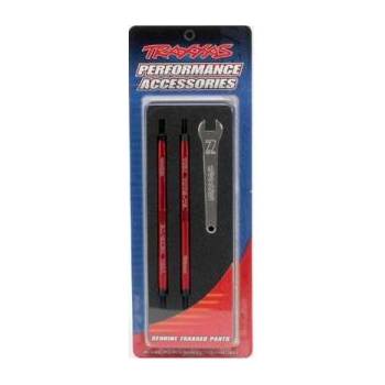 Traxxas мотовилка 128mm алуминиева червена (2)