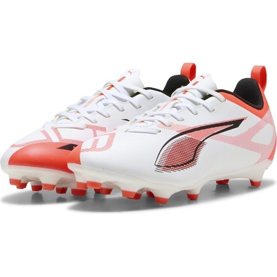 PUMA Футболни бутонки Puma Kids PUMA Ultra 5 Play Firm Ground Football Boots - White/Red