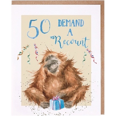 Narozeninové přání "50 Demand a Recount" - Orangutan