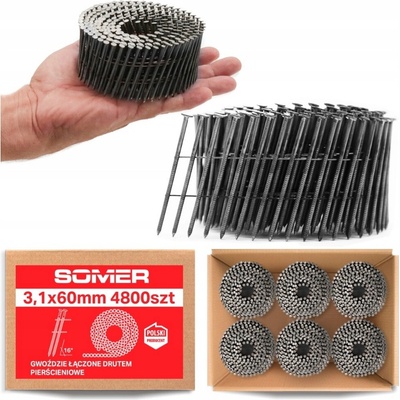 Gwoździe do gwoździarki bębnowe 3.1/60 R 4800 ks