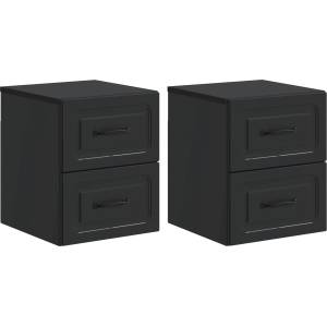 vidaXL Спален шкаф с монтаж на стена 2 бр. Черно 34, 5 x 33 x 40 см (899318)
