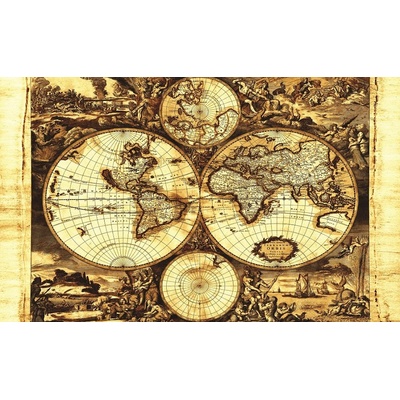 ForWall Fototapeta Vintage map vlies 416 x 254 cm