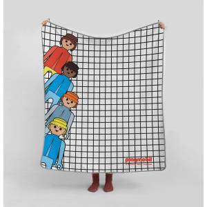 Playmobil Бебешко одеяло от микрофибър 130x130 cm Checkerboard - Playmobil (105019)
