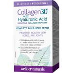 Webber Naturals Collagen30 with Hyaluronic Acid, 180 таблетки, Webber Naturals